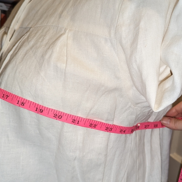 Spiegel Short Jacket size 16 lightweight linen cotton lined off-white - Picture 5 of 8